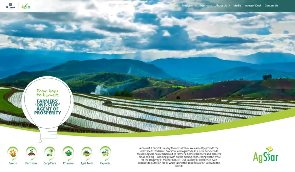 Homepage of the AgStar PLC website built by HypeX Digital