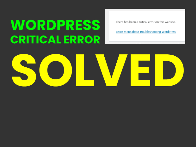 Wordpress 526 Critical Error Solved